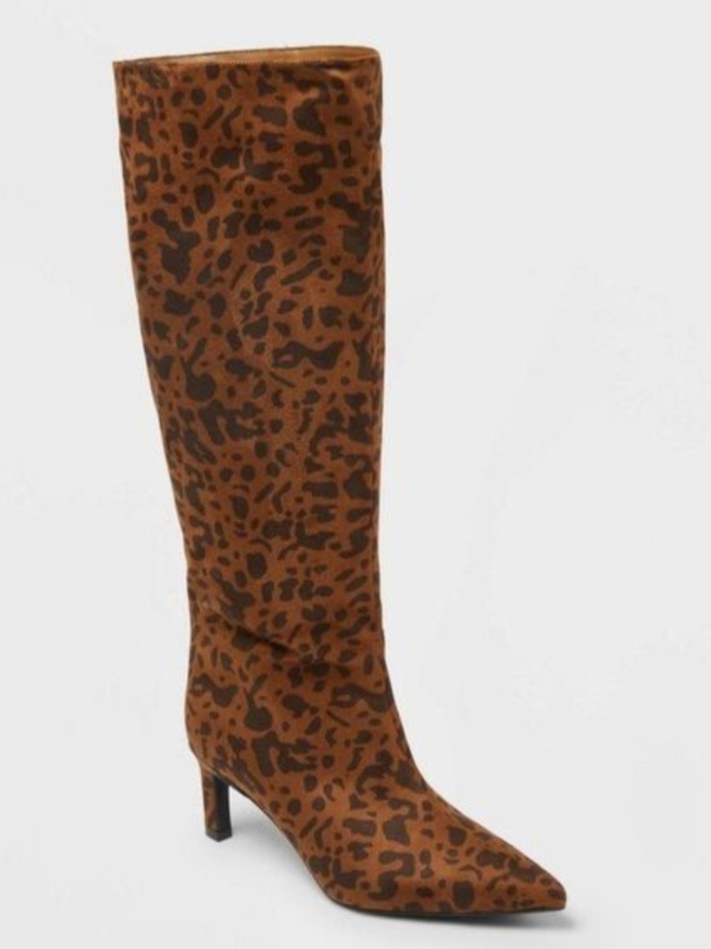 a new day Brown Leopard-Print Over-the-Knee Boots